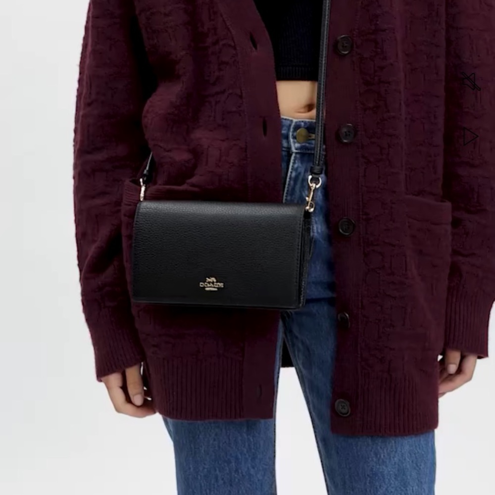 Authentic Coach leather crossbody